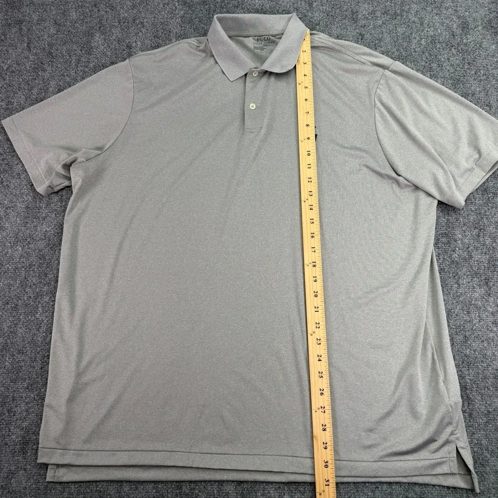 Polo Ralph Lauren Polo Shirt Mens‎ XL Grey Performance Heather Stretch Golf
